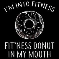 Fitness Fit'ness Donut In My Mouth Baby Bodysuit