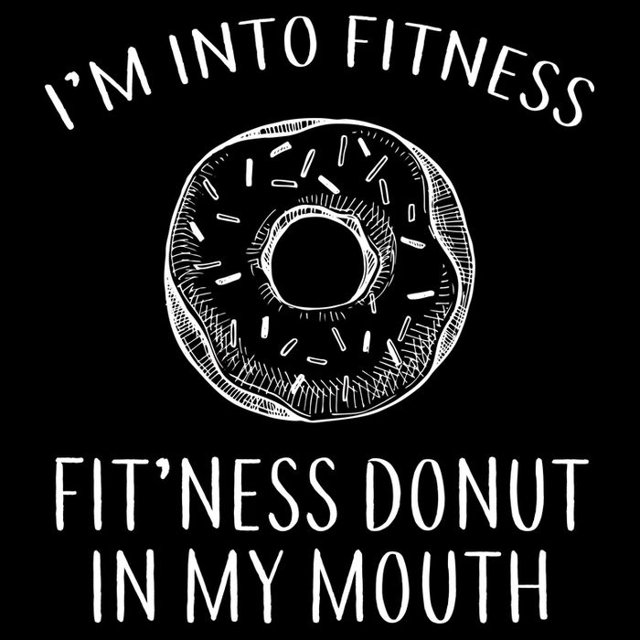 Fitness Fit'ness Donut In My Mouth Baby Bodysuit