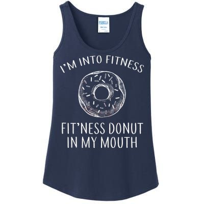 Fitness Fit'ness Donut In My Mouth Ladies Essential Tank