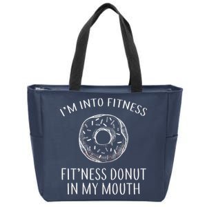 Fitness Fit'ness Donut In My Mouth Zip Tote Bag