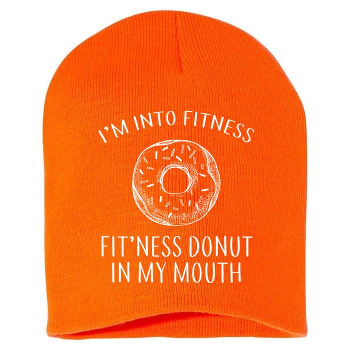 Fitness Fit'ness Donut In My Mouth Short Acrylic Beanie