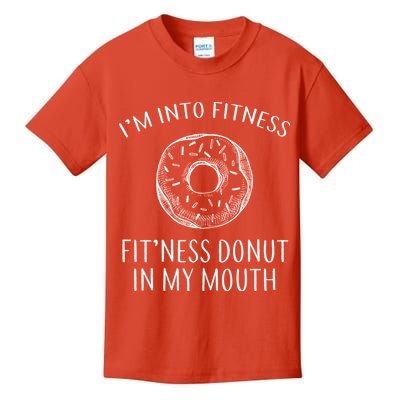Fitness Fit'ness Donut In My Mouth Kids T-Shirt