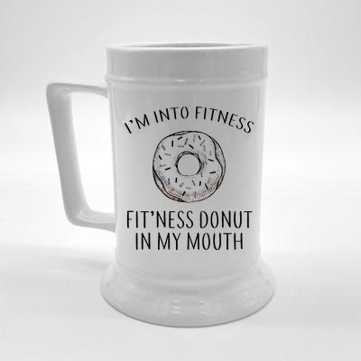 Fitness Fit'ness Donut In My Mouth Beer Stein