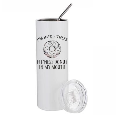 Fitness Fit'ness Donut In My Mouth Stainless Steel Tumbler