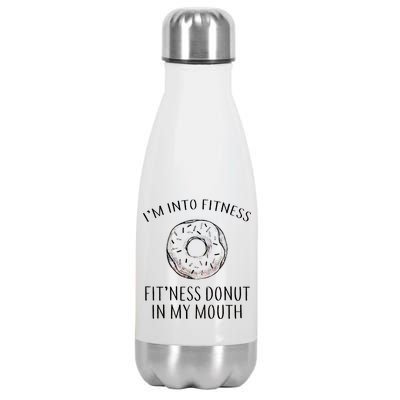 Fitness Fit'ness Donut In My Mouth Stainless Steel Insulated Water Bottle