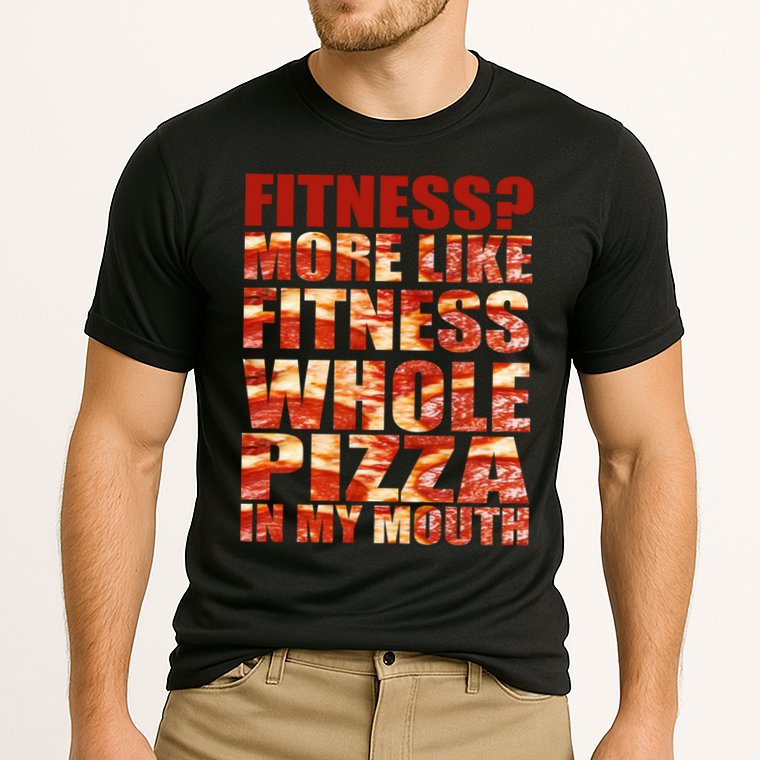 Fitness More Like Fitness Whole Pizza In My Mouth Cooling Performance Crew T-Shirt