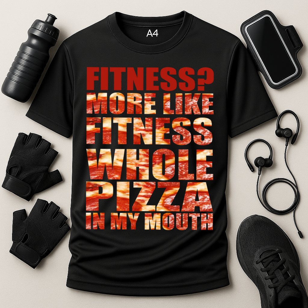 Fitness More Like Fitness Whole Pizza In My Mouth Cooling Performance Crew T-Shirt