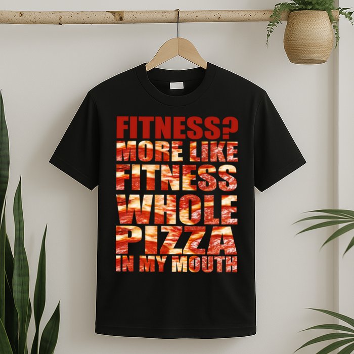 Fitness More Like Fitness Whole Pizza In My Mouth T-Shirt