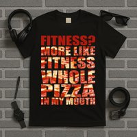 Fitness More Like Fitness Whole Pizza In My Mouth T-Shirt