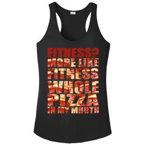 Fitness More Like Fitness Whole Pizza In My Mouth Ladies PosiCharge Competitor Racerback Tank