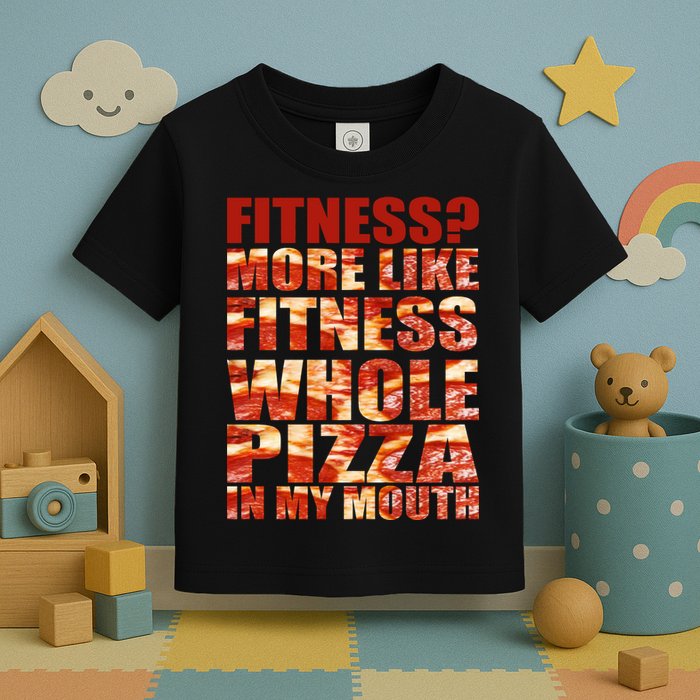 Fitness More Like Fitness Whole Pizza In My Mouth Toddler T-Shirt