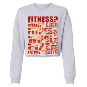 Fitness More Like Fitness Whole Pizza In My Mouth Cropped Pullover Crew