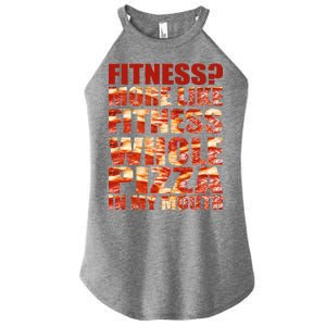 Fitness More Like Fitness Whole Pizza In My Mouth Women's Perfect Tri Rocker Tank