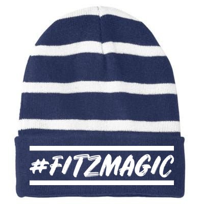 #Fitzmagic Striped Beanie with Solid Band