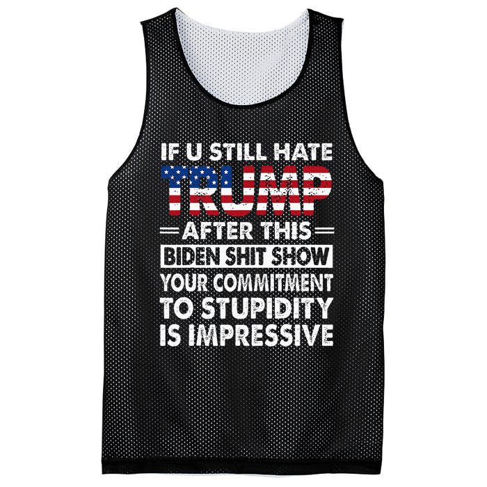 Funny If U Still Hate Trump After This Biden Mesh Reversible Basketball Jersey Tank