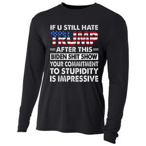 Funny If U Still Hate Trump After This Biden Cooling Performance Long Sleeve Crew