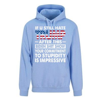 Funny If U Still Hate Trump After This Biden Unisex Surf Hoodie