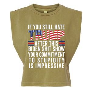 Funny If U Still Hate Trump After This Biden Garment-Dyed Women's Muscle Tee