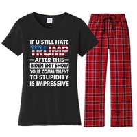 Funny If U Still Hate Trump After This Biden Women's Flannel Pajama Set