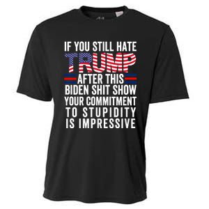 Funny If U Still Hate Trump After This Biden Cooling Performance Crew T-Shirt