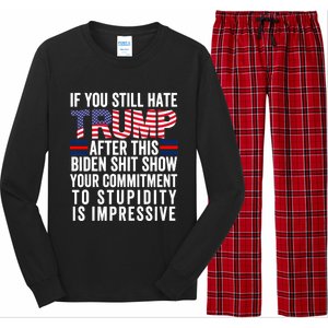 Funny If U Still Hate Trump After This Biden Long Sleeve Pajama Set