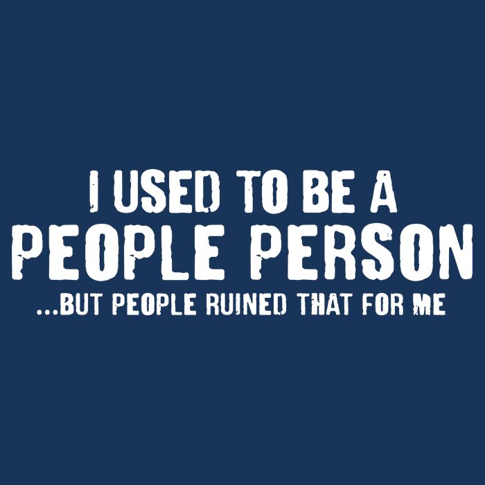Funny I Use To Be A People Person 7 Panel Mesh Trucker Snapback Hat