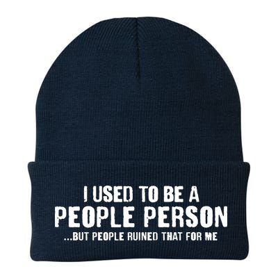 Funny I Use To Be A People Person Knit Cap Winter Beanie
