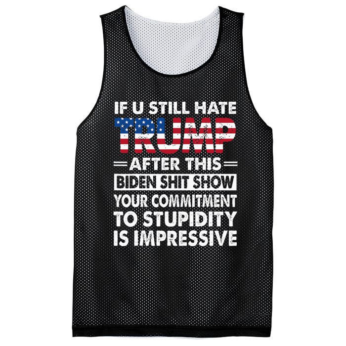 Funny If U Still Hate Trump After This Biden Mesh Reversible Basketball Jersey Tank