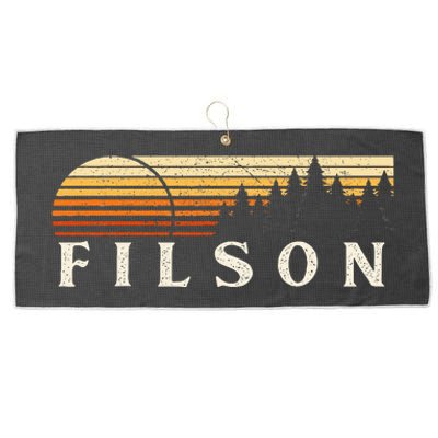 Filson Il Vintage Evergreen Sunset Eighties Retro Large Microfiber Waffle Golf Towel