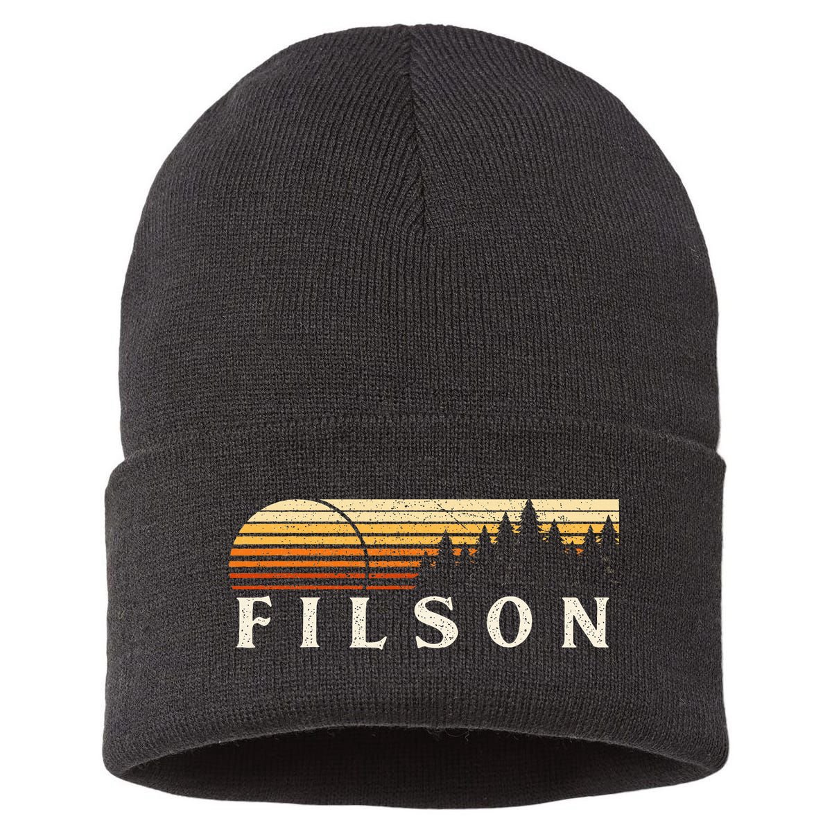 Filson Il Vintage Evergreen Sunset Eighties Retro Sustainable Knit Beanie