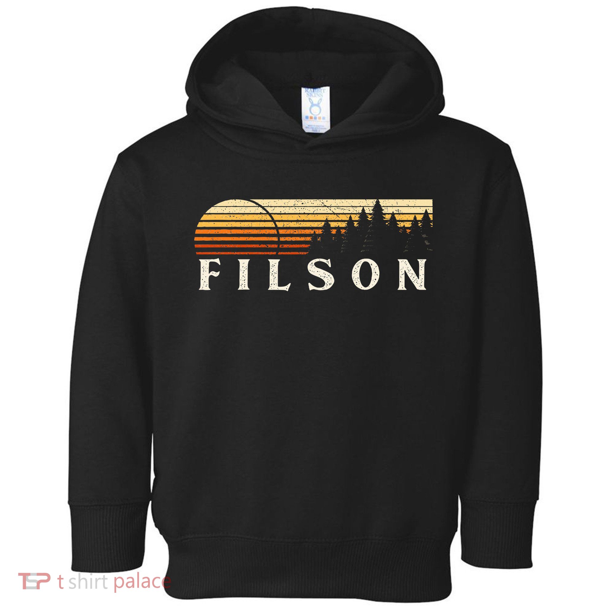 Filson Il Vintage Evergreen Sunset Eighties Retro Toddler Hoodie