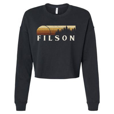 Filson Il Vintage Evergreen Sunset Eighties Retro Cropped Pullover Crew