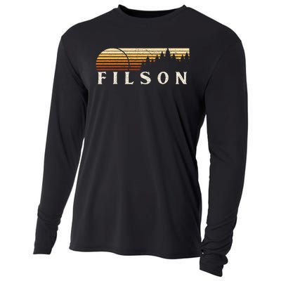 Filson Il Vintage Evergreen Sunset Eighties Retro Cooling Performance Long Sleeve Crew