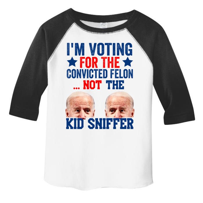 Funny Im Voting For The Convicted Felon Not The Kiid Sniffer Toddler Fine Jersey T-Shirt