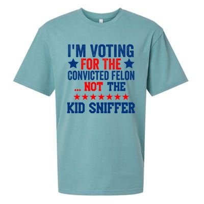 Funny Im Voting For The Convicted Felon Not The Kiid Sniffer Sueded Cloud Jersey T-Shirt