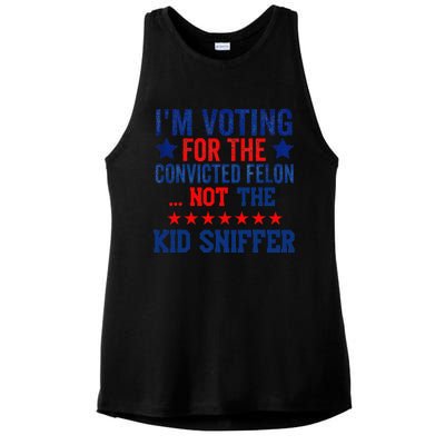 Funny IM Voting For The Convicted Felon Not Sniffer Ladies PosiCharge Tri-Blend Wicking Tank