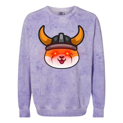 Floki Inu Vikings Cryptocurrency Colorblast Crewneck Sweatshirt