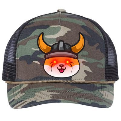 Floki Inu Vikings Cryptocurrency Retro Rope Trucker Hat Cap