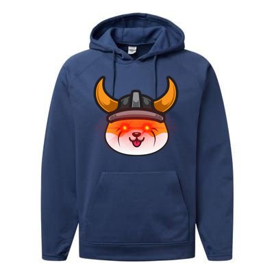 Floki Inu Vikings Cryptocurrency Performance Fleece Hoodie