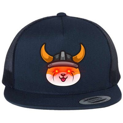 Floki Inu Vikings Cryptocurrency Flat Bill Trucker Hat