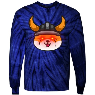 Floki Inu Vikings Cryptocurrency Tie-Dye Long Sleeve Shirt