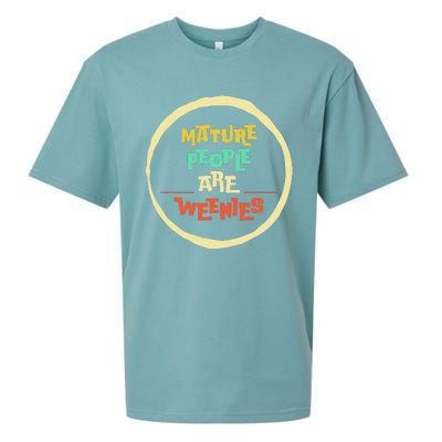 Funny Immaturity Vintage Mature People Are Weenies People Sueded Cloud Jersey T-Shirt