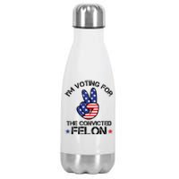 Funny IM Voting For The Convicted Felon Stainless Steel Insulated Water Bottle