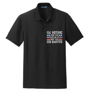 Funny Im Voting For The Convicted Felon Not Sniffer Dry Zone Grid Polo