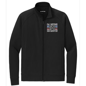 Funny Im Voting For The Convicted Felon Not Sniffer Stretch Full-Zip Cadet Jacket