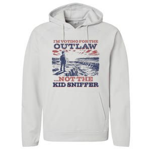 Funny IM Voting For The Outlaw Not The K.I.D Sniffer Performance Fleece Hoodie