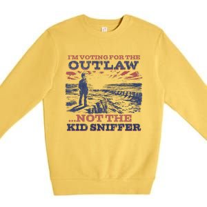 Funny IM Voting For The Outlaw Not The K.I.D Sniffer Premium Crewneck Sweatshirt