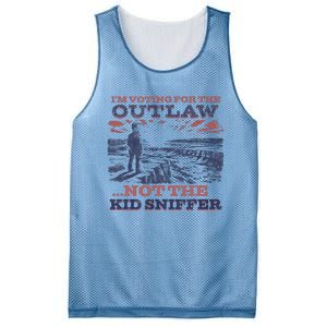 Funny IM Voting For The Outlaw Not The K.I.D Sniffer Mesh Reversible Basketball Jersey Tank