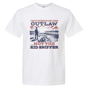 Funny IM Voting For The Outlaw Not The K.I.D Sniffer Garment-Dyed Heavyweight T-Shirt