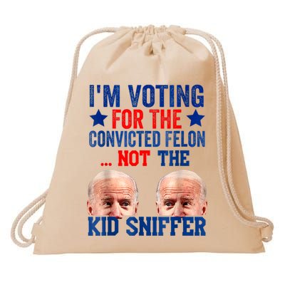 Funny IM Voting For The Convicted Felon Not Sniffer Drawstring Bag